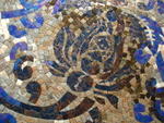 Shower room interior art mosaic (glass), fragment